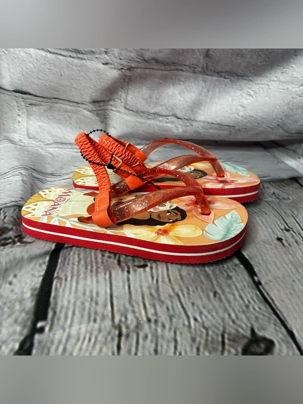 5/$20 Disney Moana Movie Moana & Pua Slingback Summer Foam Flip Flop Toddler 7/8